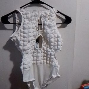 Fashion Nova Large Cream Body suit